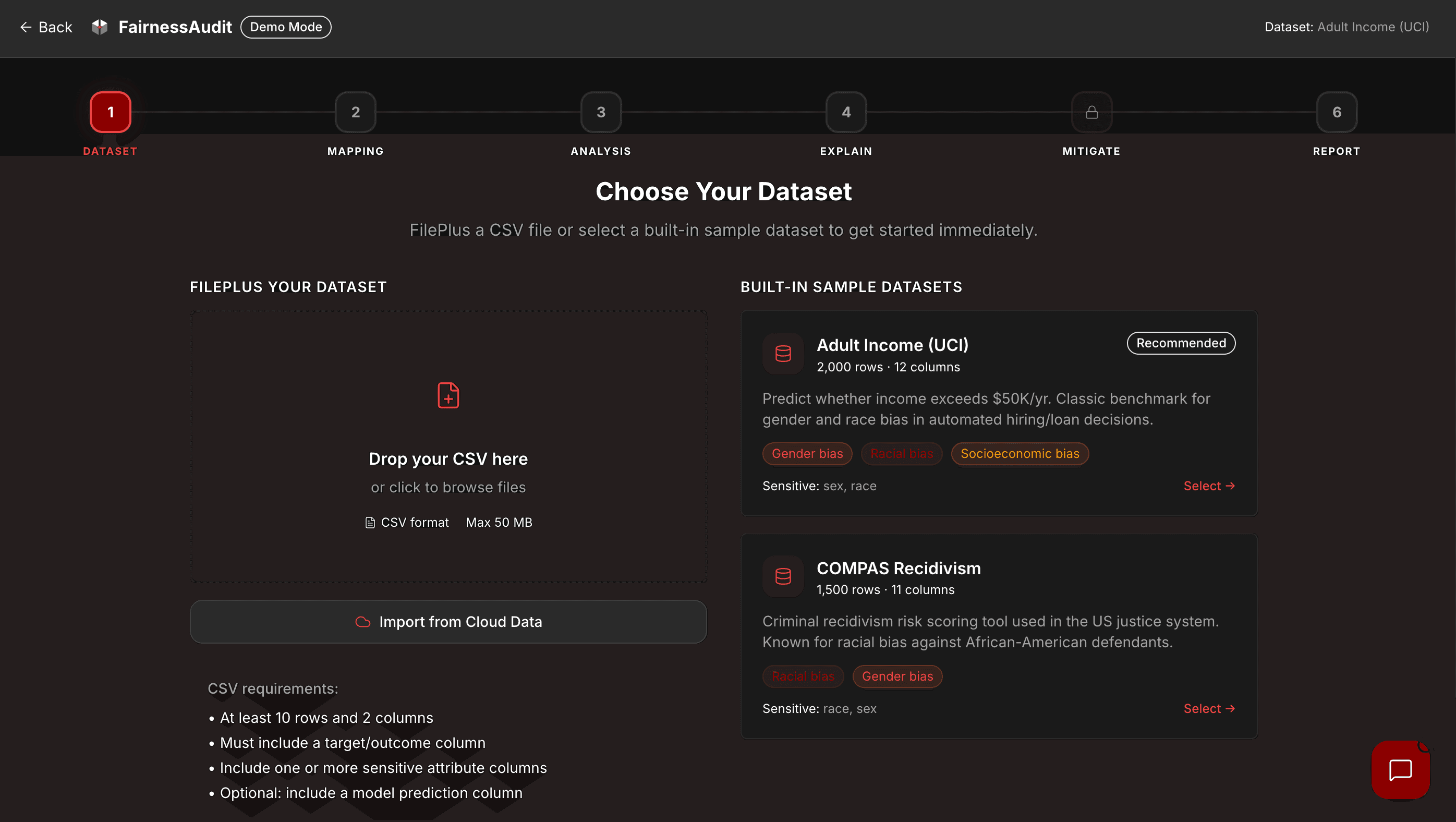 FairnessAudit Dashboard